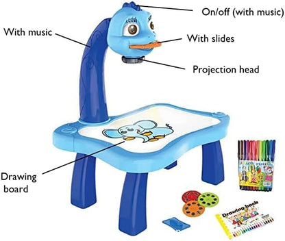 LED Projector Art Painting Table for Kids