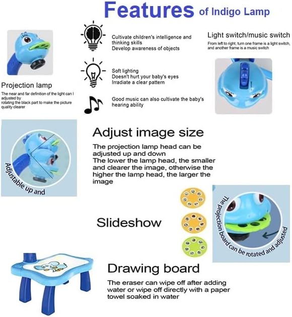LED Projector Art Painting Table for Kids