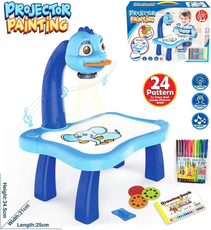 LED Projector Art Painting Table for Kids